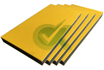 textured green on yellow 2 color hdpe sheets for playground